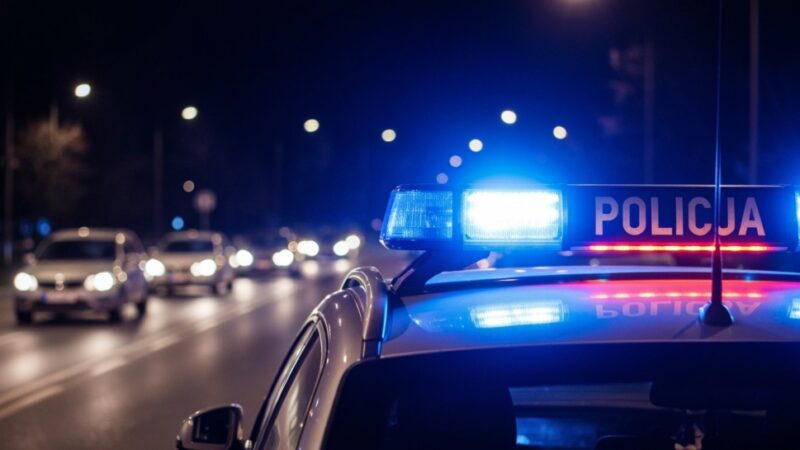 Pijany kierowca rozbił się o latarnię w Ełku