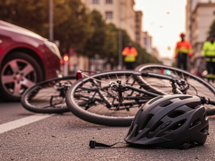 33-latek zniszczył BMW i jechał rowerem po alkoholu