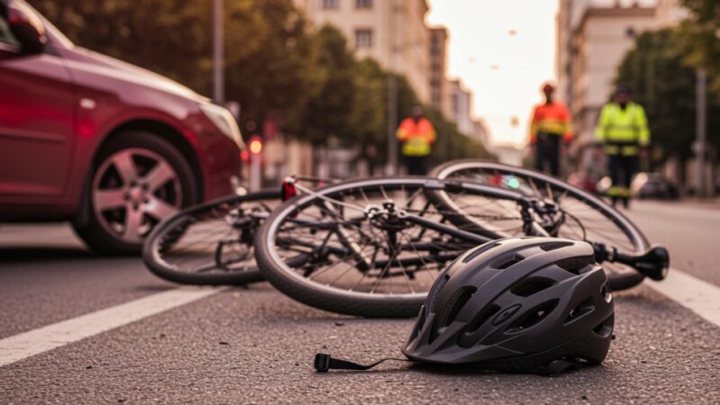 33-latek zniszczył BMW i jechał rowerem po alkoholu