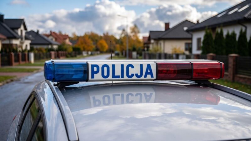 Mężczyzna w czerwonej bluzie próbował ukraść ciągnik, usłyszał zarzuty i trafił pod policyjny dozór