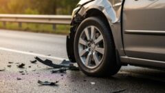 Laweta uderzyła w auto przy Wojska Polskiego