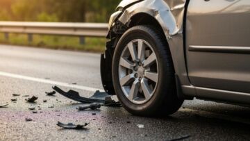 Laweta uderzyła w auto przy Wojska Polskiego